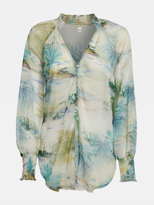 بلوزة بنقشة الزهور