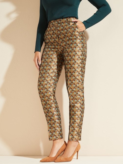 Marciano All Over Print Pant Multi Beige Guess