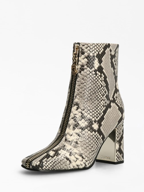 Guess Ellese Croc Print Bootie Multicolor Pattern