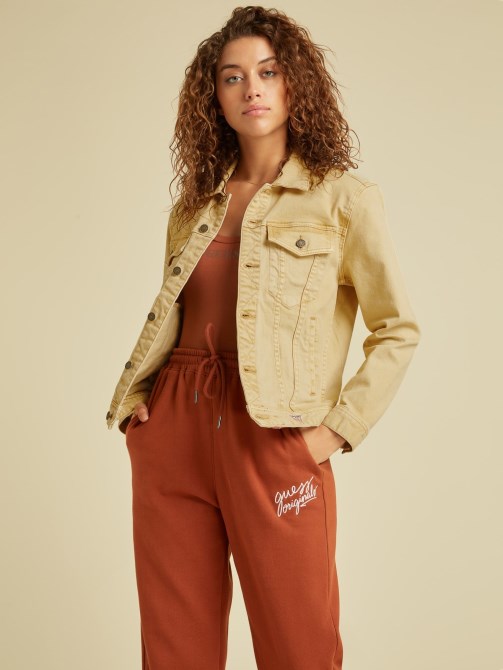 جاكيت جينز ضيق أزرق من Guess