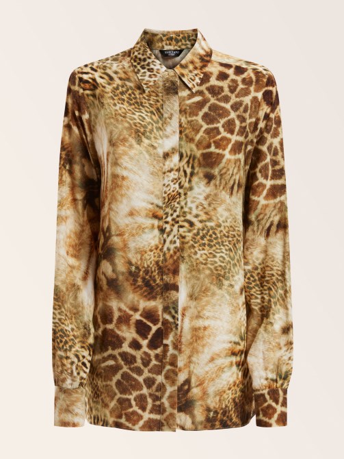 متعدد البيج Marciano Animalier طباعة قميص تخمين