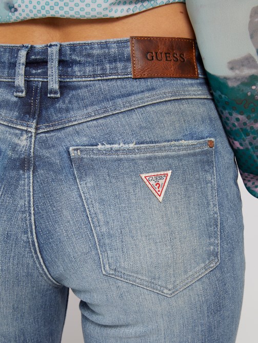 بنطلون جينز ضيق أزرق Guess