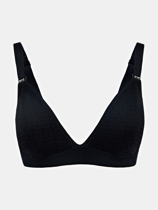 شعار بالكامل Bralette أسود متعدد التخمين