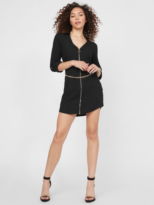 Abelina Challis Shirt Dress Guess جيت أسود