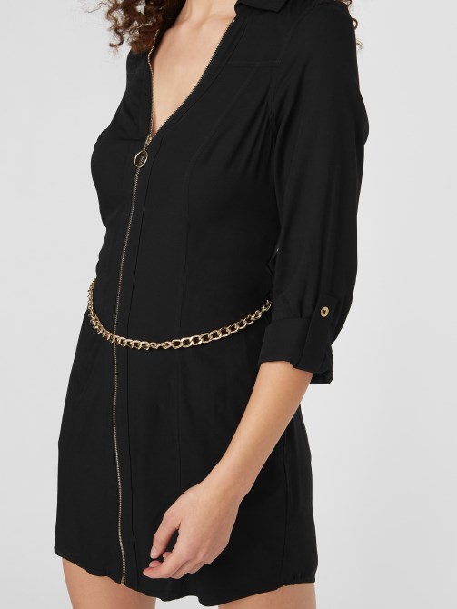 Abelina Challis Shirt Dress Guess جيت أسود