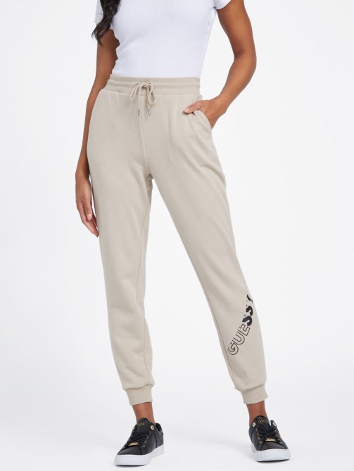Sabrina Logo Joggers مخمل رمادي داكن تخمين