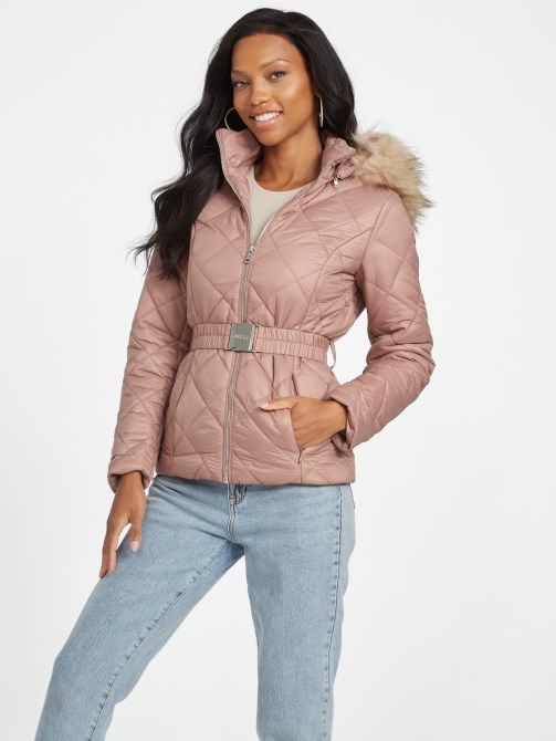 Eco Zaila Puffer Jacket Guess كستناء محمص