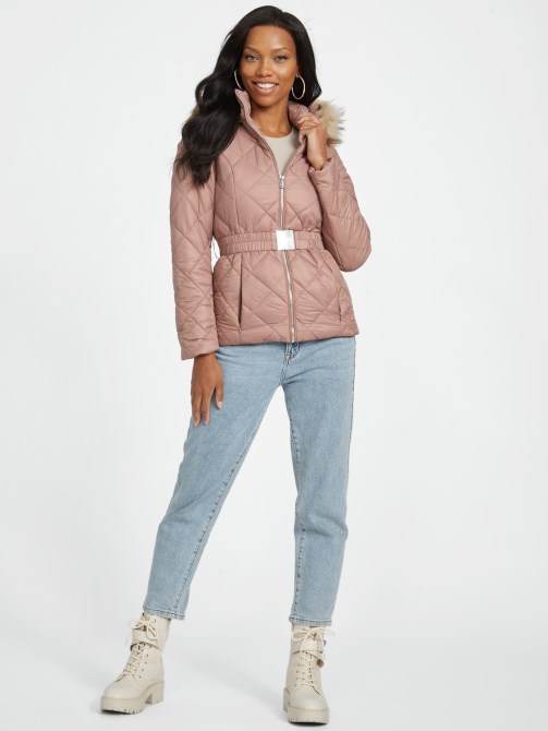Eco Zaila Puffer Jacket Guess كستناء محمص