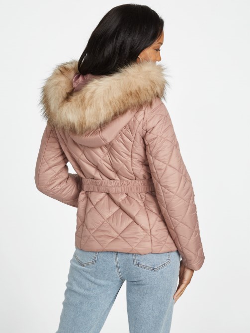 Eco Zaila Puffer Jacket Guess كستناء محمص