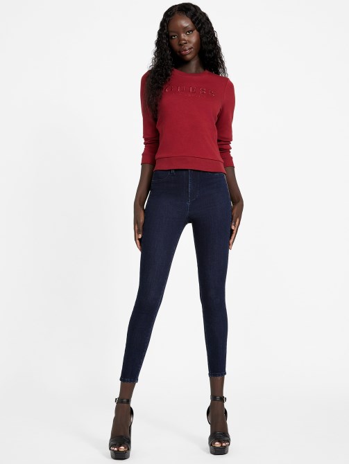 عصير البنجر Red Val Crewneck كنزة صوفية تخمين