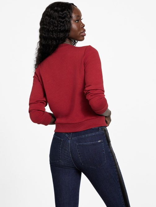 عصير البنجر Red Val Crewneck كنزة صوفية تخمين