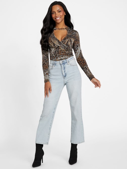 Lannah Bodysuit تخمين ليوبارد جاكار متعدد