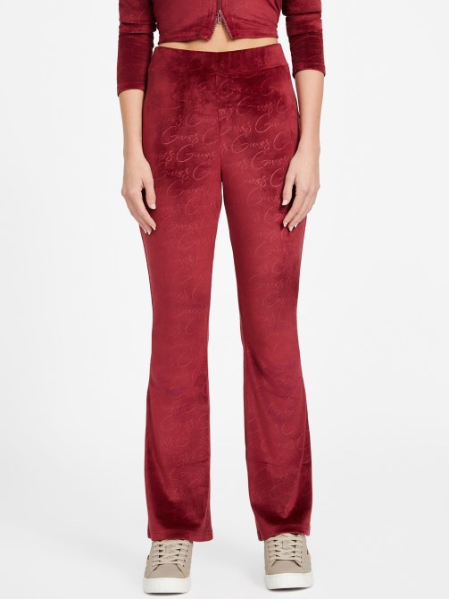 Eco Abia Velor Flare Pants تخمين عصير البنجر الأحمر