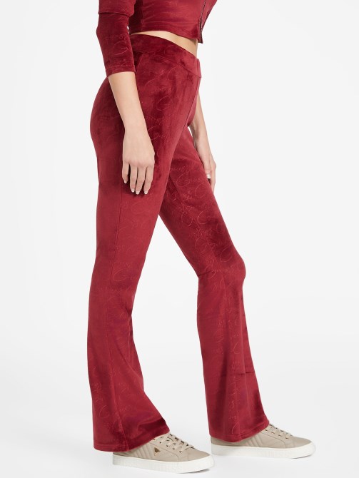 Eco Abia Velor Flare Pants تخمين عصير البنجر الأحمر