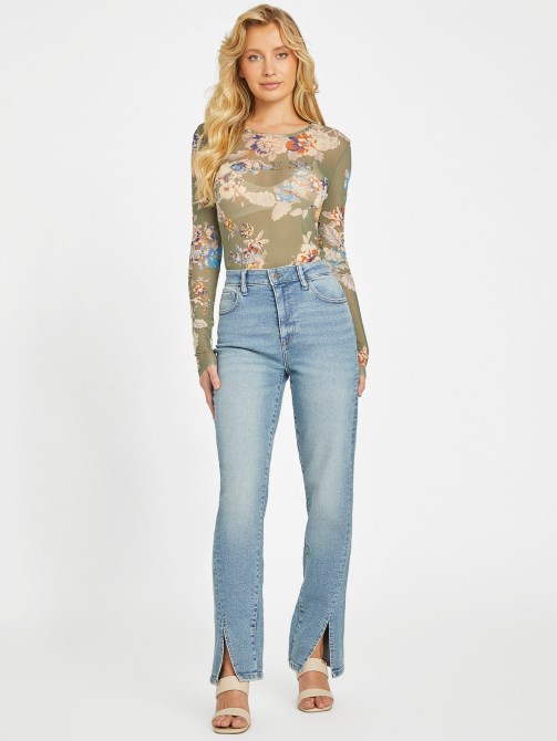 Guess Eco Liane Mesh أعلى طباعة لوكس مملوءة