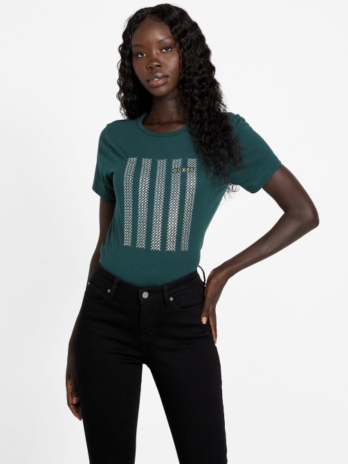 تخمين Eco Felix Bling Tee Dark Jade