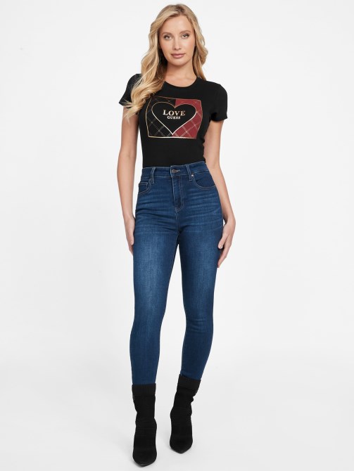 تي شيرت Guess بشعار Eco Lourdes باللون الأسود