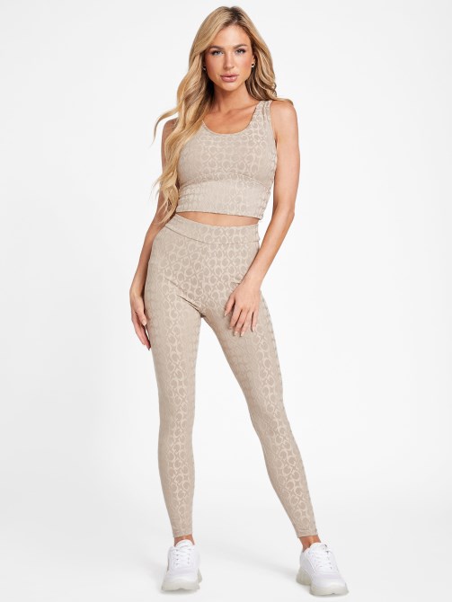 توب رياضي نشط من المخمل بشعار دانا من Guess