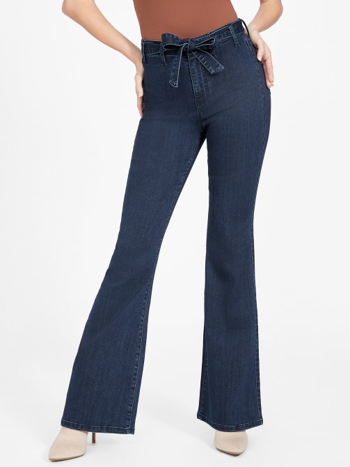 Guess Eco Paloma سروال مضيئة بحزام غسيل غامق