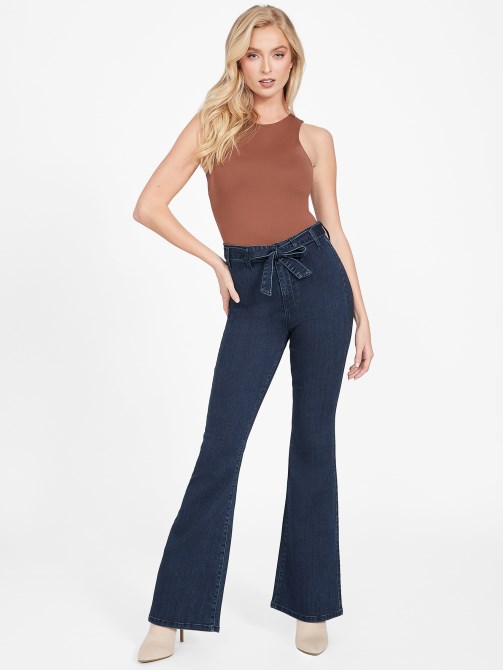 Guess Eco Paloma سروال مضيئة بحزام غسيل غامق