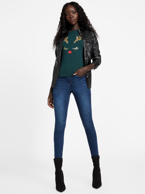 Eco Vixen Tee Dark Jade Guess تخمين