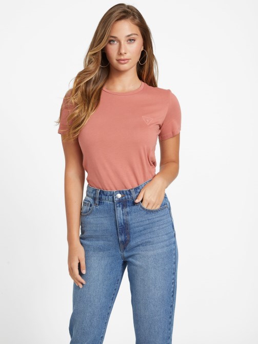 تي شيرت بشعار جوزي غلين أحمر من Guess