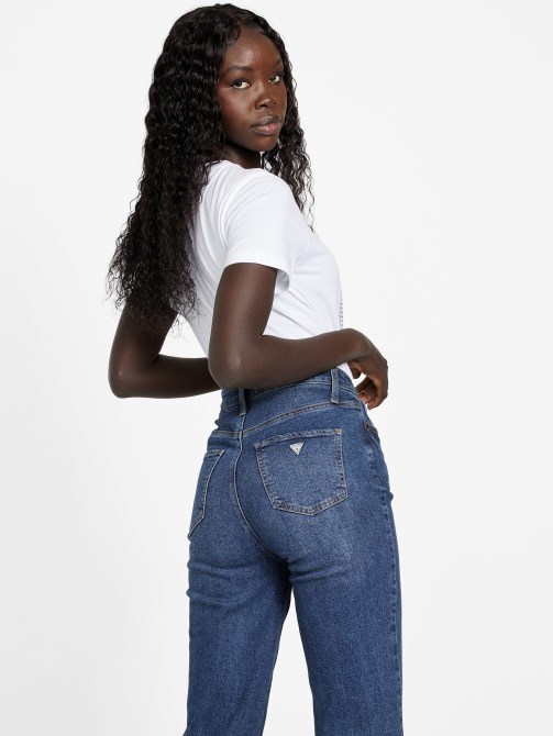 Guess Eco Felix Bling Tee أبيض نقي