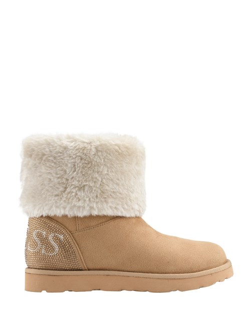 الأحذية الطبيعية البراقة فو- Shearling تخمين