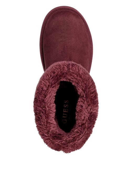 أحذية براق فو- Shearling تخمين الداكن