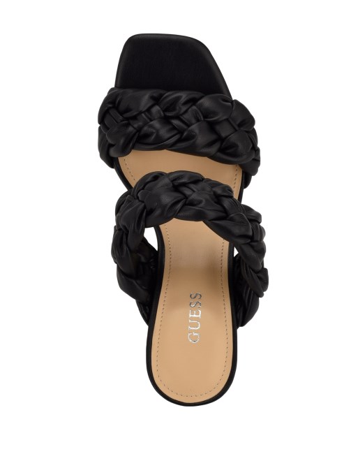 حذاء مفتوح بكعب هارلي أسود من Guess