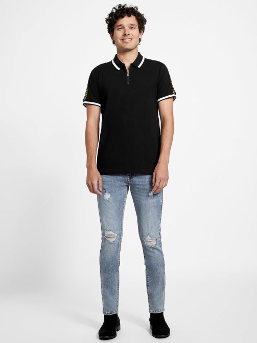 ايكو جون Zip Polo Guess جيت بلاك