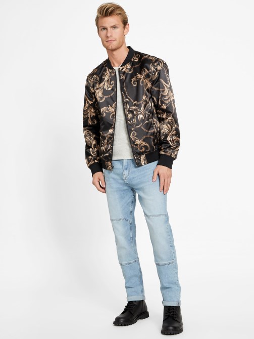 سترة طيران ذات وجهين باللون الأسود من Guess Evo
