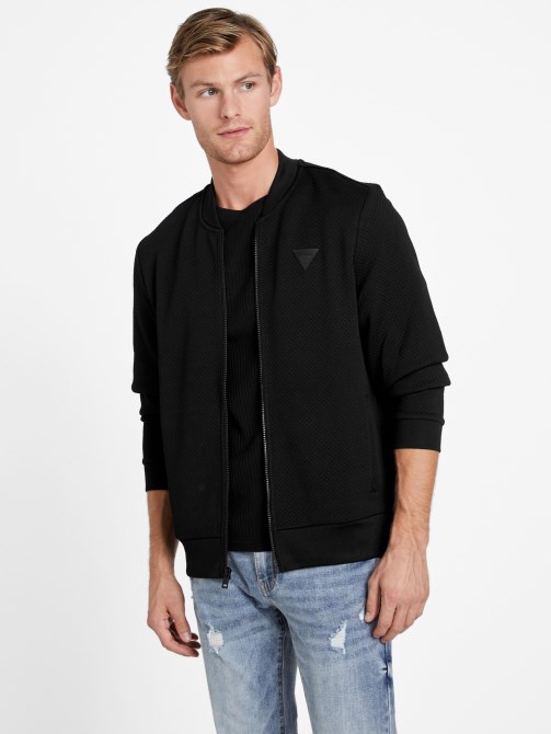 سترة طيران مبطنة من Astro Guess باللون الأسود النفاث