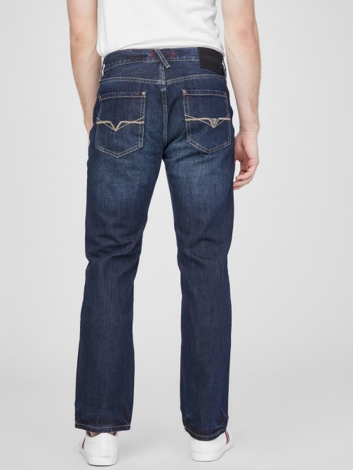 بنطلون جينز رولاند الغسق الغامق Guess Delmar Slim Straight