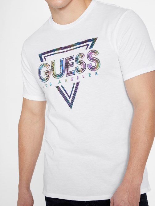 Eco Klipped Crewneck Tee أبيض نقي تخمين