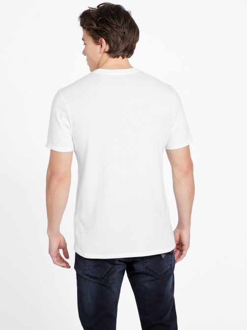 Eco Klipped Crewneck Tee أبيض نقي تخمين