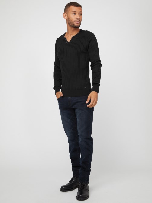 Sean Slit Sweater Tee Guess جيت أسود