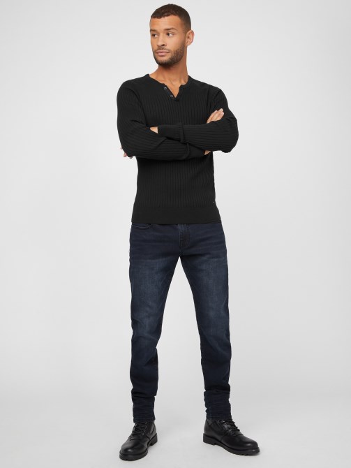 Sean Slit Sweater Tee Guess جيت أسود