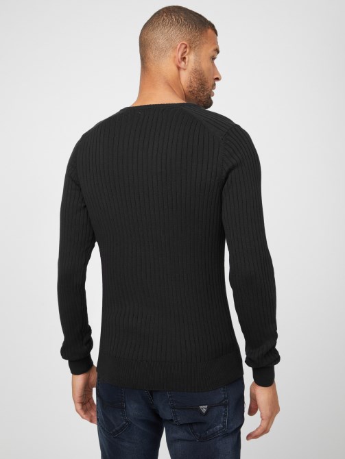 Sean Slit Sweater Tee Guess جيت أسود