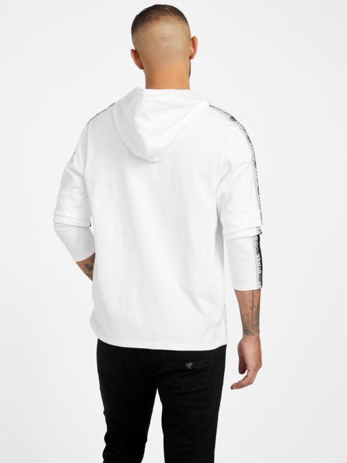 هوديي أبيض نقي Guess Raf