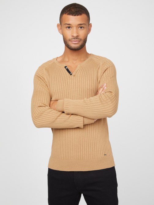 المحمص رمادي داكن تخمين Sean Slit Sweater Tee