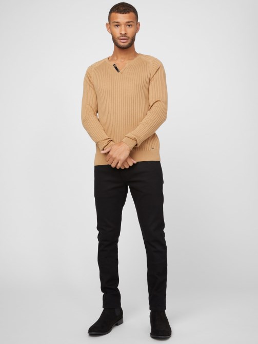 المحمص رمادي داكن تخمين Sean Slit Sweater Tee