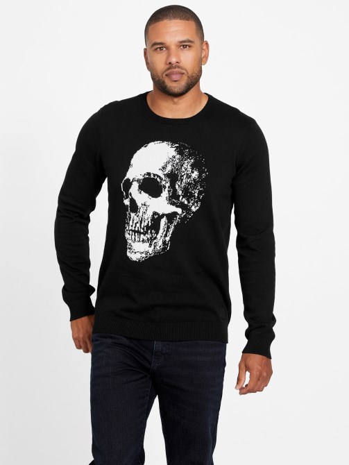 تخمين Leander Crewneck سترة سوداء نفاثة