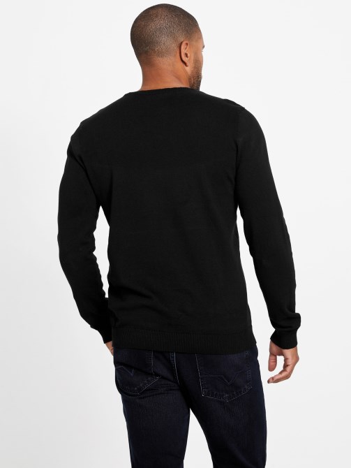 تخمين Leander Crewneck سترة سوداء نفاثة