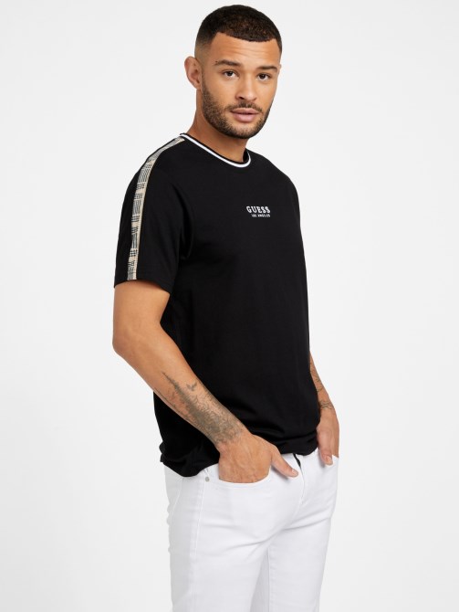 Manny منقوشة Crewneck المحملة Jet Black Guess