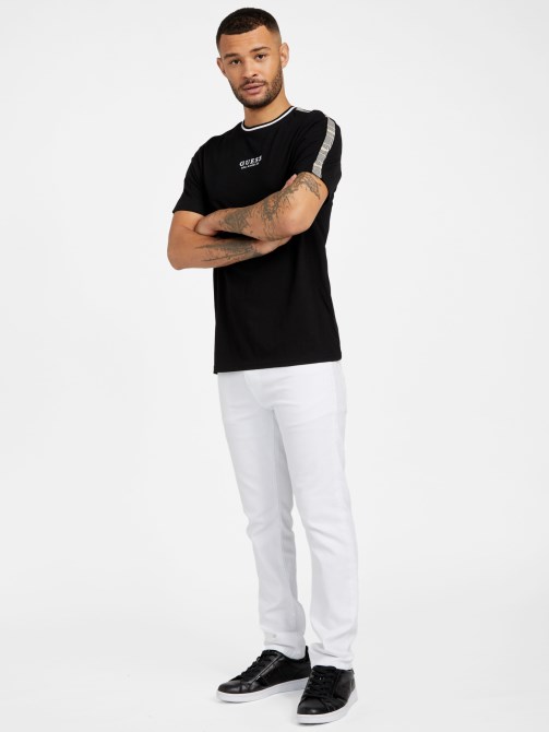 Manny منقوشة Crewneck المحملة Jet Black Guess