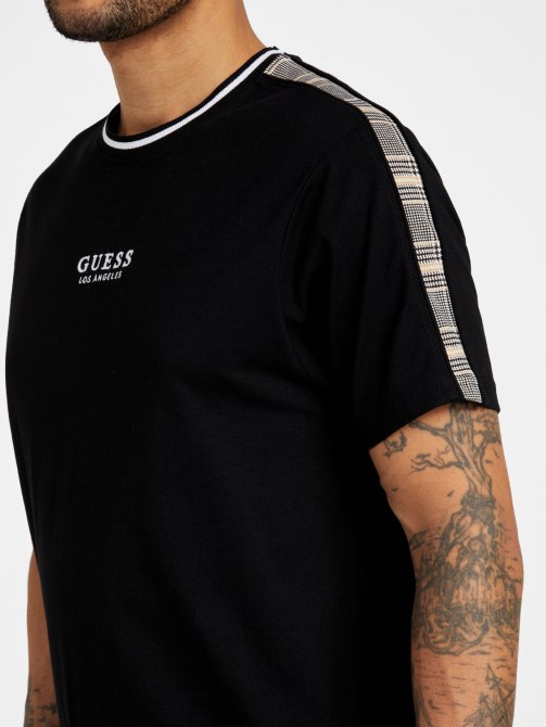 Manny منقوشة Crewneck المحملة Jet Black Guess