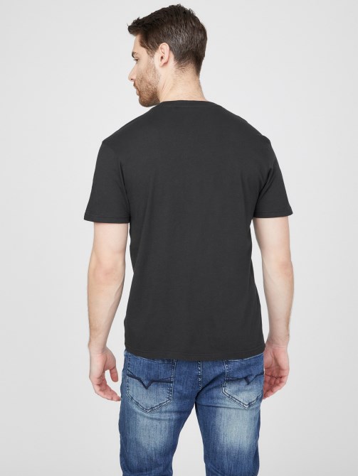 كولت منقوش شعار تي شيرت أسود جيت Guess