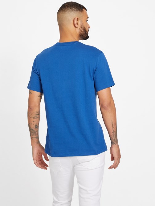 Kwes Logo Crewneck Tee Blue Maya Guess