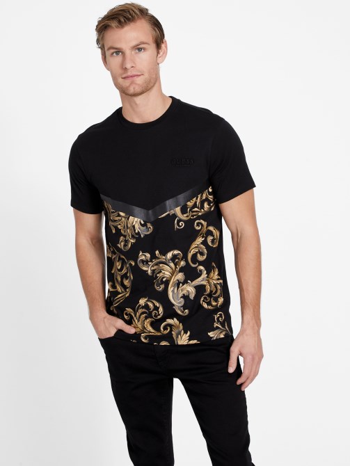 Eco Cid Crewneck Tee Jet Black Guess